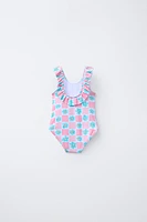 1-6 ANS/ MAILLOT DE BAIN FLEURS
