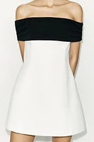 ROBE BUSTIER EN MATIÈRES VARIÉES