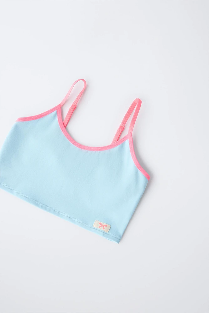9-14 ANS/ LOT DE DEUX HAUTS DÉTAILS FLUO
