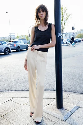 PANTALON SATINÉ FENTES ZW COLLECTION