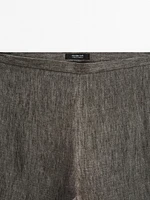 100% linen flecked trousers
