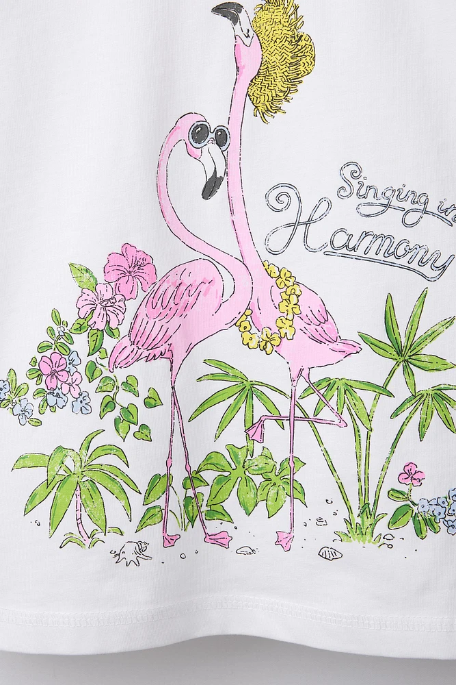 T-SHIRT À MANCHES RAGLAN IMPRIMÉ