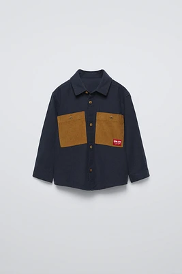 FINE-WALED CORDUROY POCKETS SHIRT