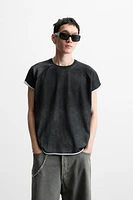 WASHED KNIT T-SHIRT