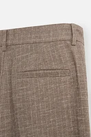 PANTALON DE COSTUME STRUCTURÉ RAYURES