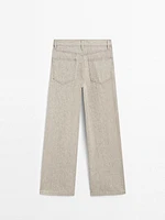 Jean wide leg taille moyenne