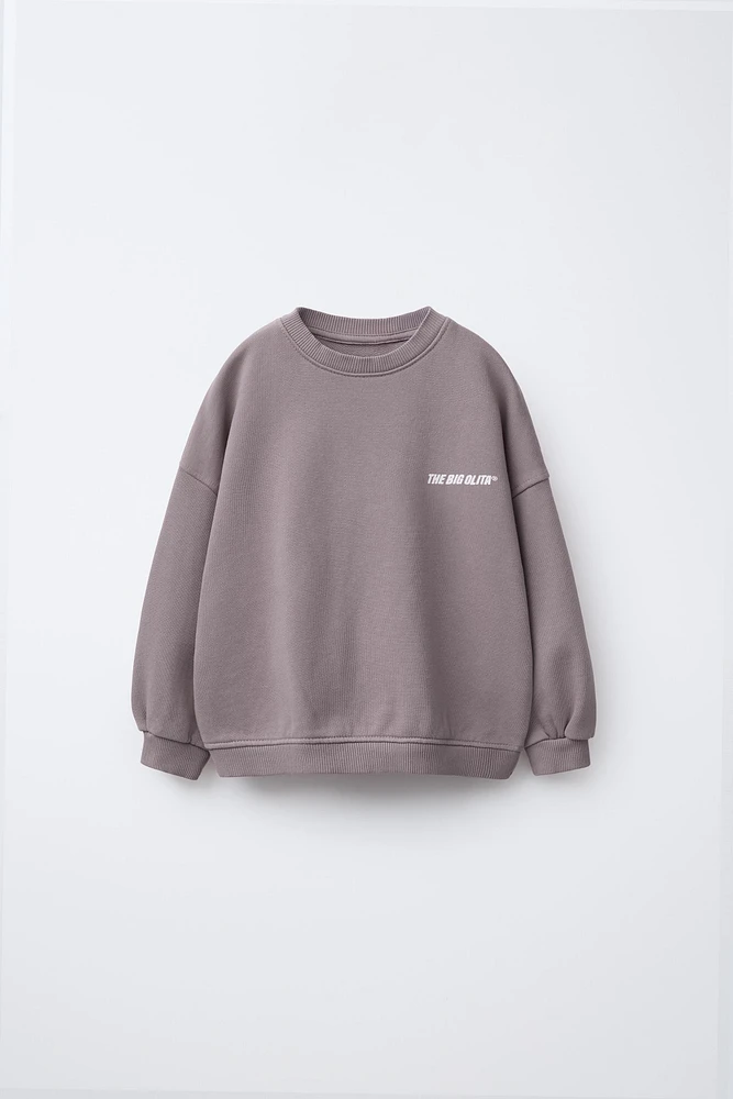 TEXT PRINT SWEATSHIRT