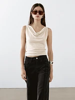 High-waist wide-leg jeans with seam details