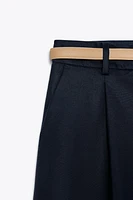BELTED SHORTS WITH DARTS