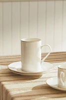 RIMMED BONE CHINA MUG