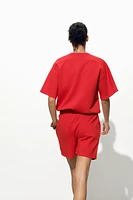 SHORT SLEEVE INTERLOCK SWEATSHIRT