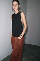 ZW COLLECTION CROSSED STRAP TOP