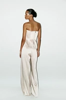 PANTALON SATINÉ TAILLE HAUTE