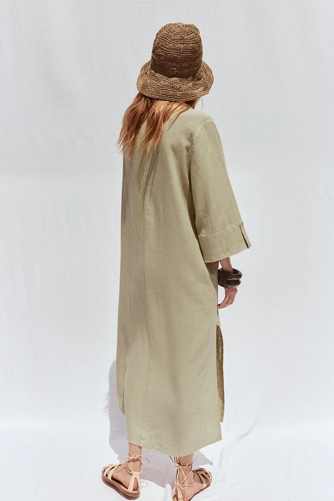 LINEN SHIRT DRESS
