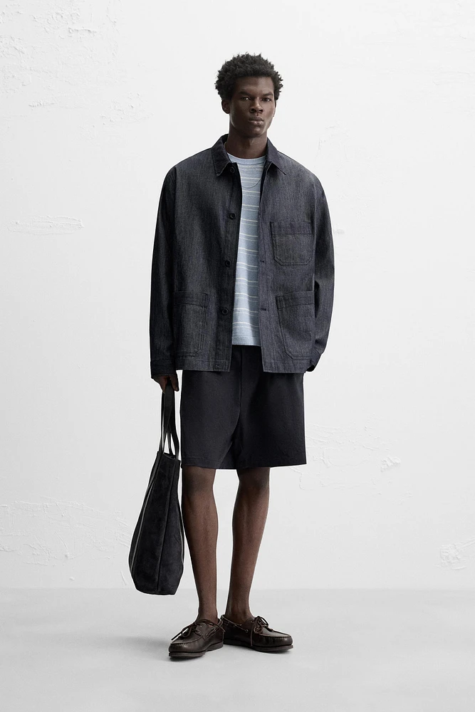 DENIM POCKET OVERSHIRT