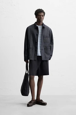 DENIM POCKET OVERSHIRT