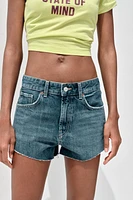 SHORT MINI EN JEAN TRF TAILLE NORMALE