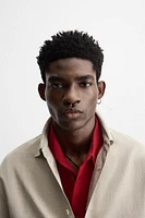 LINEN TEXTURED OVERSHIRT