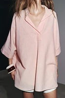 CHEMISE CAPE OVERSIZE RAYURES ZW COLLECTION