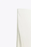 SATIN EFFECT MIDI SKIRT