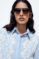 EMBROIDERED SHORT SHIRT