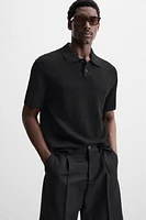 REGULAR FIT TEXTURED POLO SHIRT