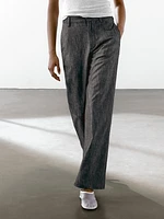 Cotton blend denim trousers