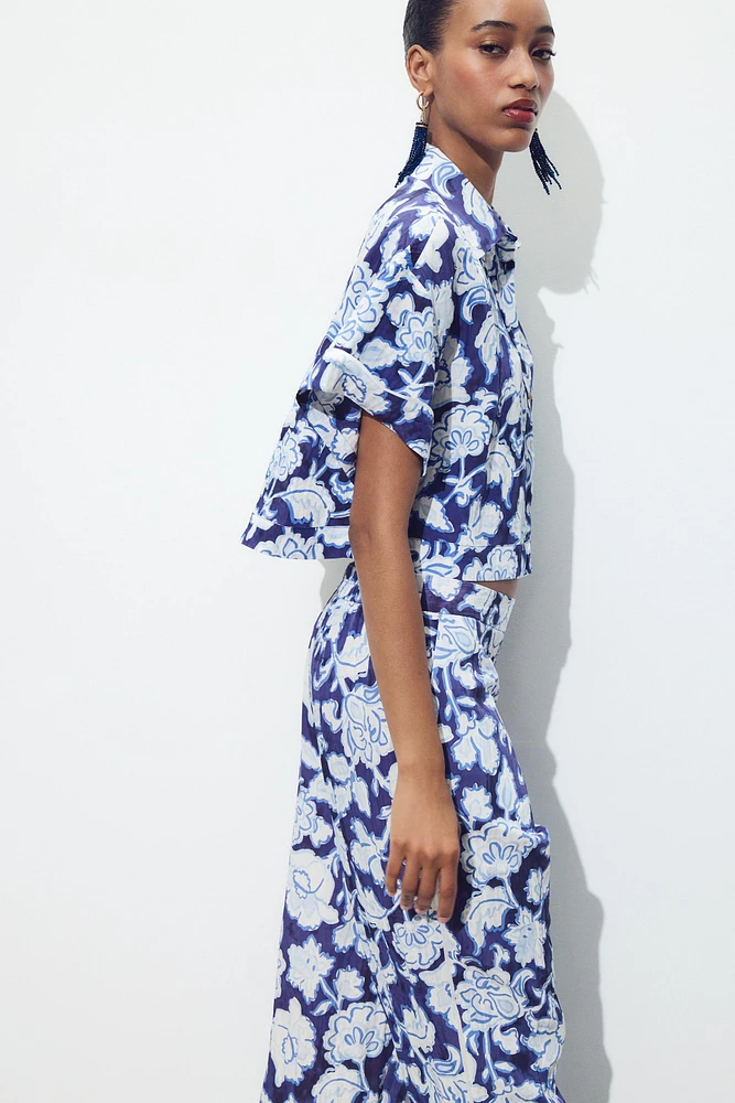 CHEMISE COURTE À IMPRIMÉ FLORAL
