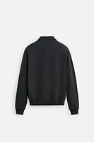 ZIP POLO SWEATSHIRT