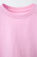 PLAIN T-SHIRT AND PRINTED BIKE SHORTS SET