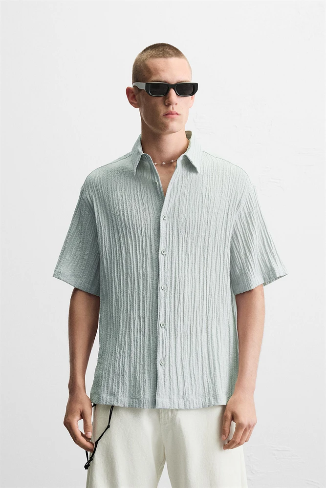 CHEMISE JACQUARD EFFET FROISSÉ