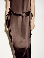 Robe satinée avec ceinture - Limited Edition