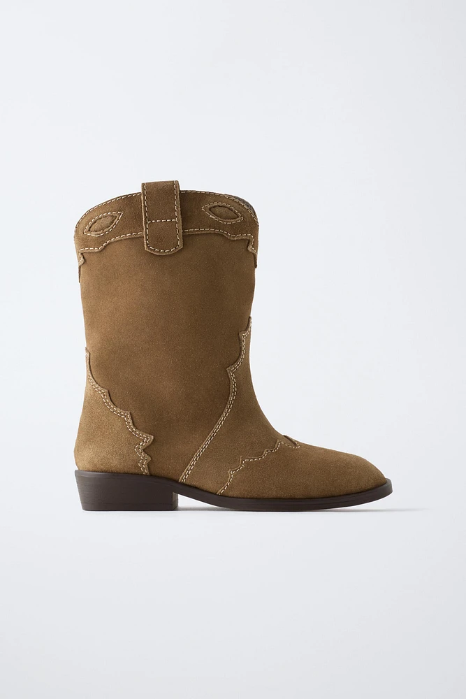 BOTTES STYLE COW-BOY EN DAIM