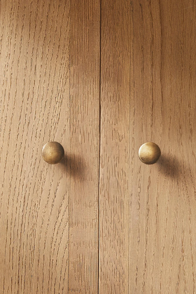 SET OF ROUND BRASS KNOBS (SET OF 2