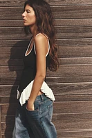 CONTRAST KNIT TOP