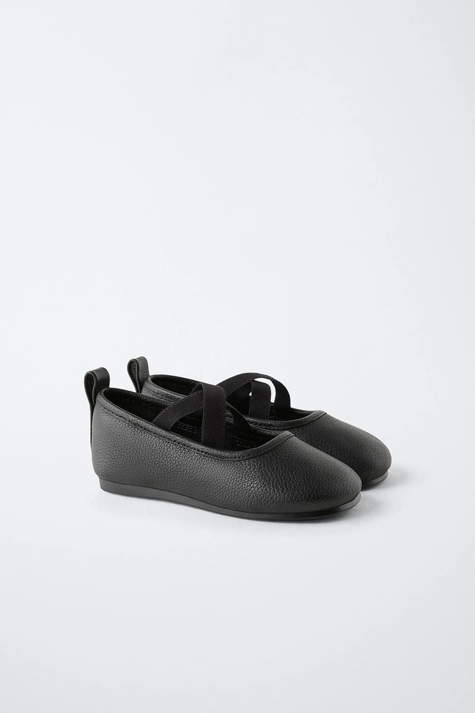 LEATHER BALLET FLATS