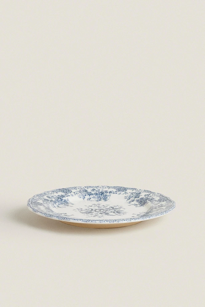 FLORAL EARTHENWARE DINNER PLATE