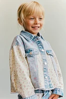 PATCHWORK FLORAL DENIM JACKET