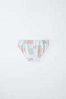 6- ANS/ LOT DE SIX CULOTTES PATCHWORK ET FLEURS RIB