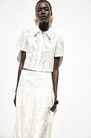 CHEMISE COURTE TEXTURÉE