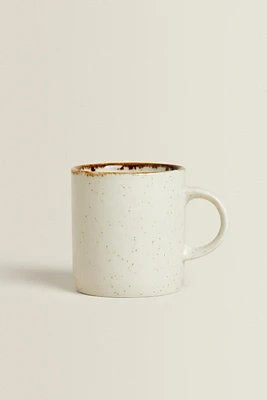 PORCELAIN MUG WITH ANTIQUE FINISH RIM