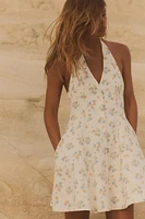 ROBE EN POPELINE IMPRIMÉE FLEURS