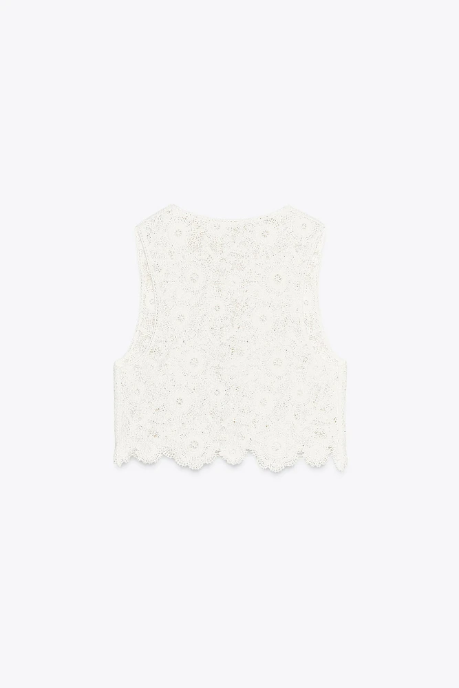 TOP GILET CROCHET
