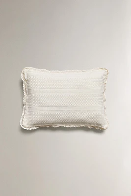 CHILDREN'S TEXTURED THROW PILLOW COVER