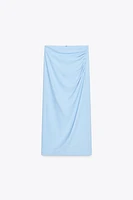 DRAPED MIDI SKIRT