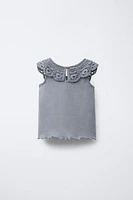 CROCHET COLLAR T-SHIRT