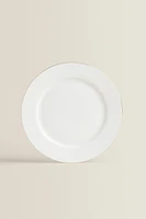 RIMMED BONE CHINA DINNER PLATE