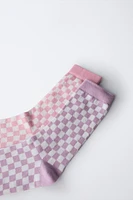 TWO-PACK OF CHECKERBOARD SOCKS