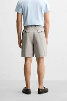 RELAXED FIT CRINKLED SHORTS