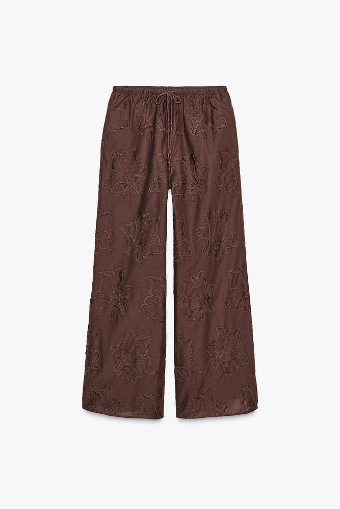 EMBROIDERED PAJAMA PANTS ZW COLLECTION